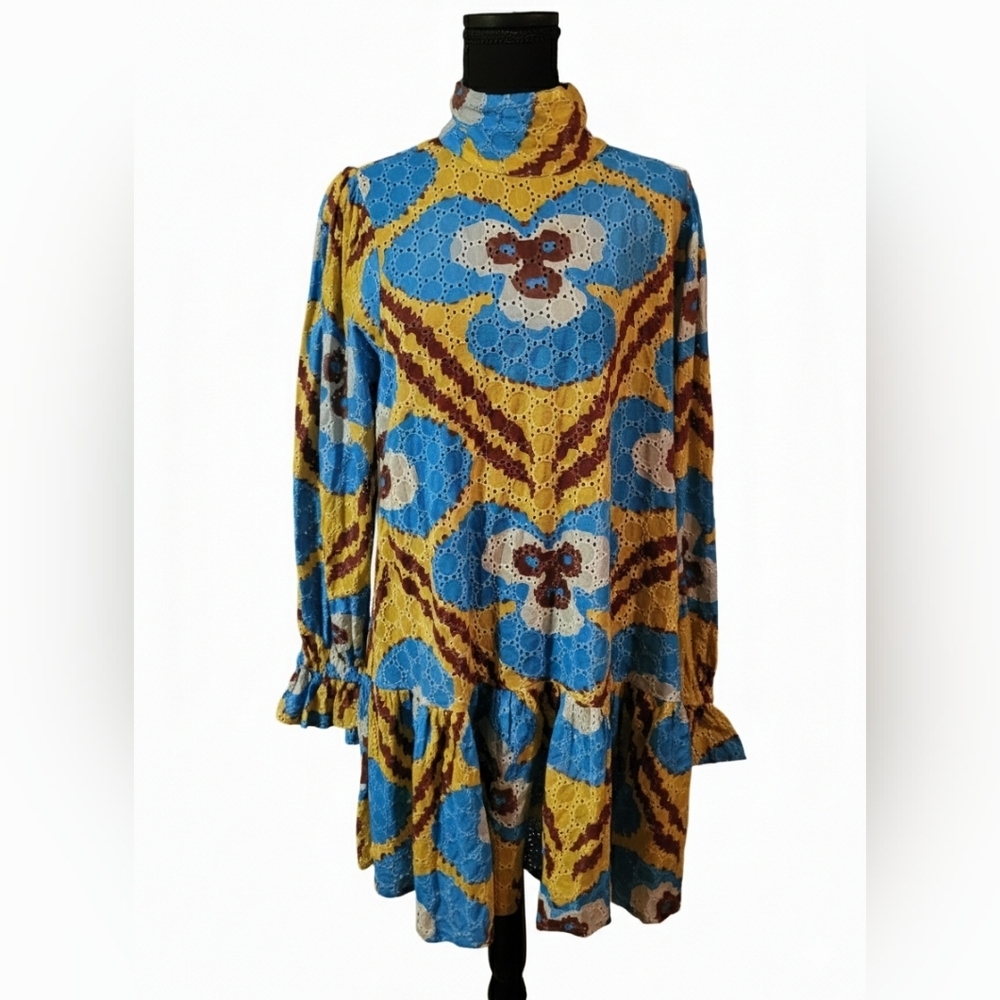 Oliphant Multicolor Floral Long Sleeve Dress